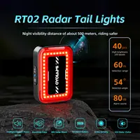 CYCLAMI-luz trasera de Radar inteligente para bicicleta, lámpara trasera con detección de freno inteligente y alarma de pitido, luz trasera de seguridad en ciclismo RT02