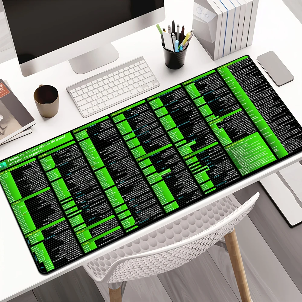 Spanish language Excel large Office Mouse Pad rubber anti-slip Desk Mat offices accessories expansion mousepad laptop office pad