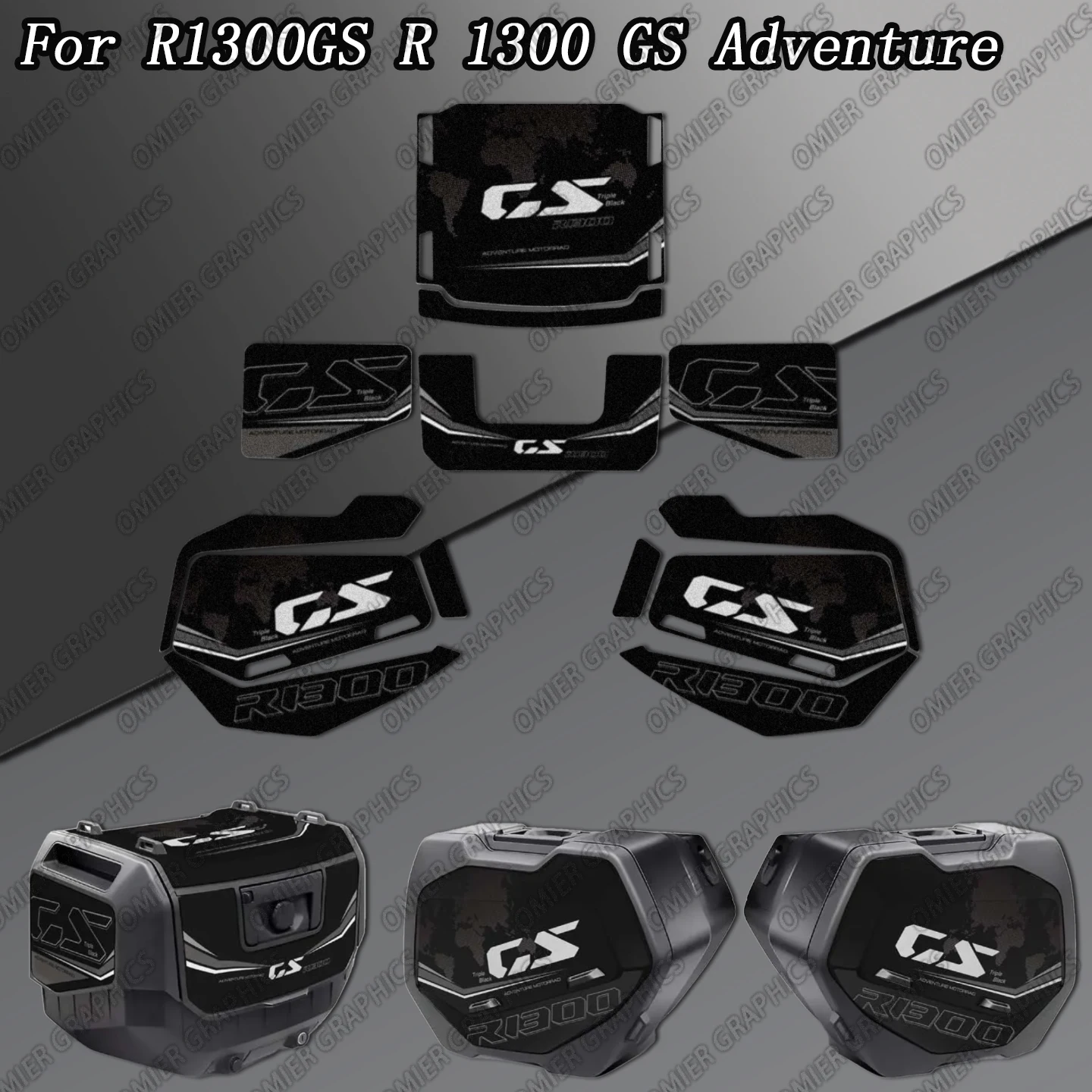 

Для R1300GS R1300 GS ADV аксессуары для мотоциклов, комплект чемодана, защитные наклейки, хвостовая коробка, устойчивые к царапинам наклейки