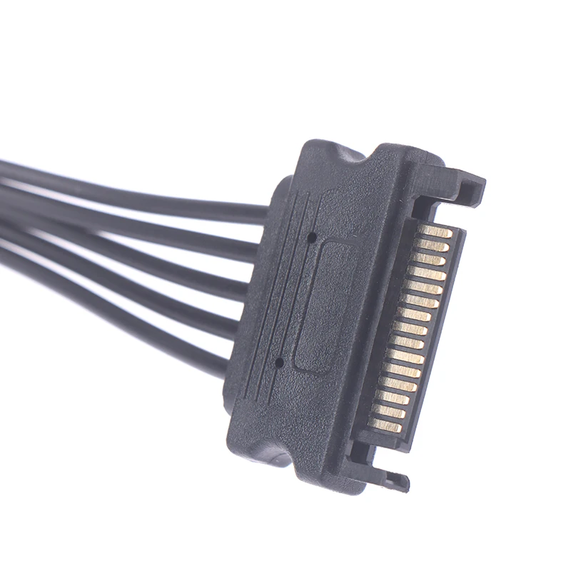 1pc SATA 15Pin Male To Female Power Extension Cable HDD SSD Power Supply Cable SATA Power Cable For PC