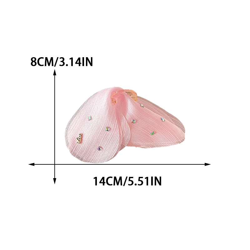 Mesh Simulation Butterfly Shark Clip Sweet Temperament Hairpin Female Casual All-Match Hairpin Hair Accessories