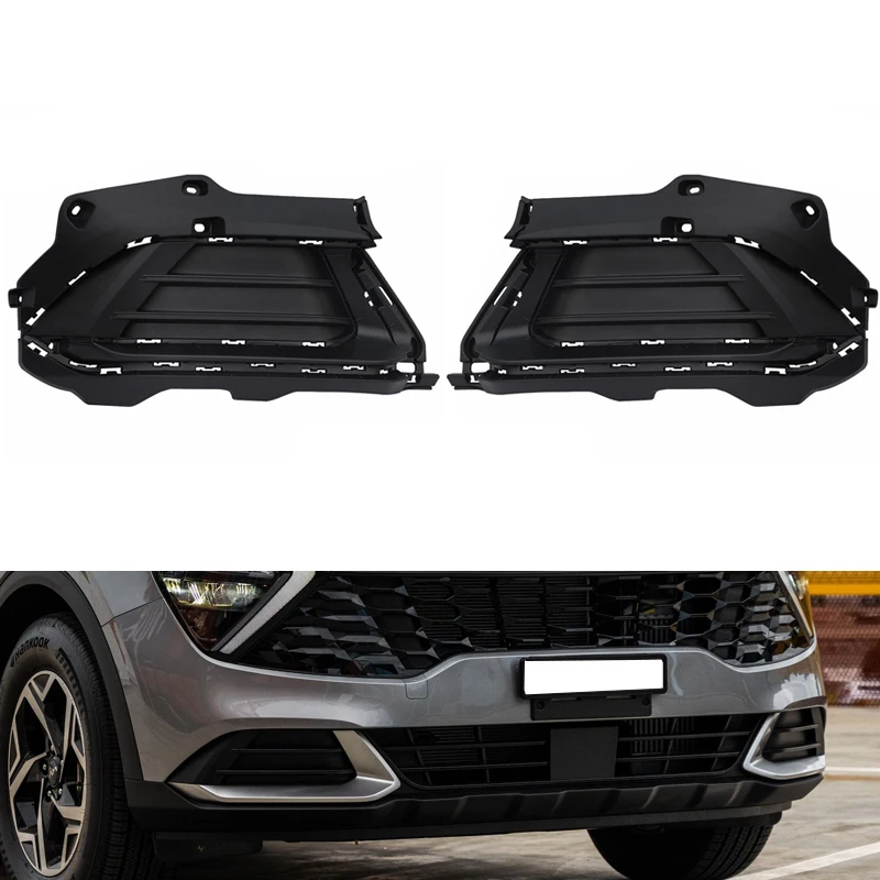 

For Kia Sportage 2023 2024 Car Front Bumper Blanking Fog Light Cover Foglight Frame Grille 86563P1000 86564P1000 Car Accessories