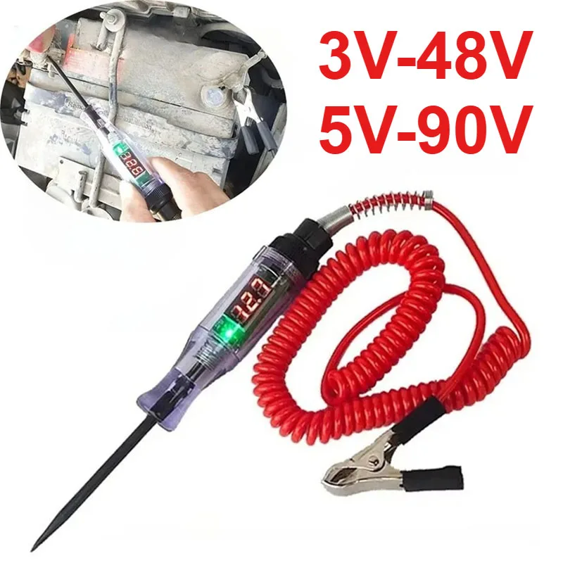 1Pcs Car Truck Voltage Circuit Tester Auto Tools Car Diagnostic Probe Test Pen Light Bulb Electric Measuring Pen Tools 5V-120V