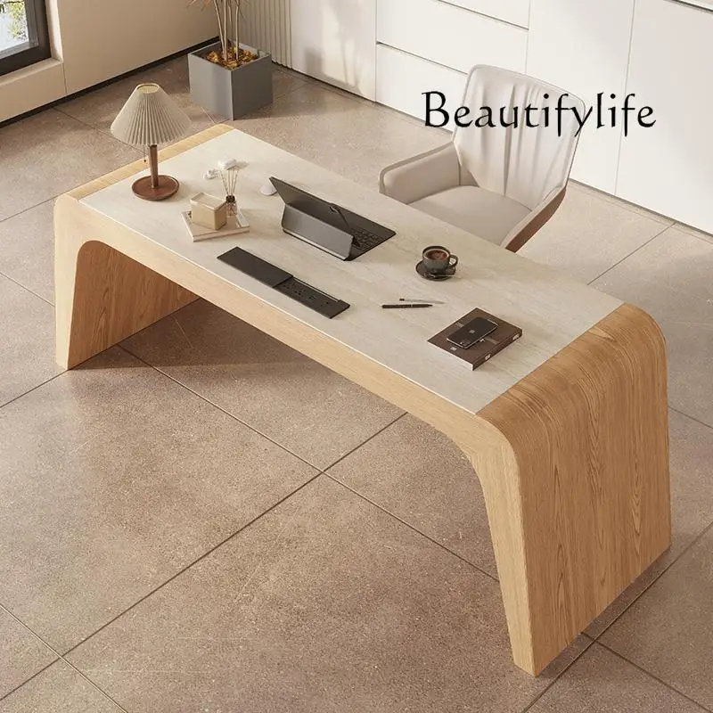 

Modern Slate Desk Advanced Computer Study Table and Chair Log Wind Home Study Desk