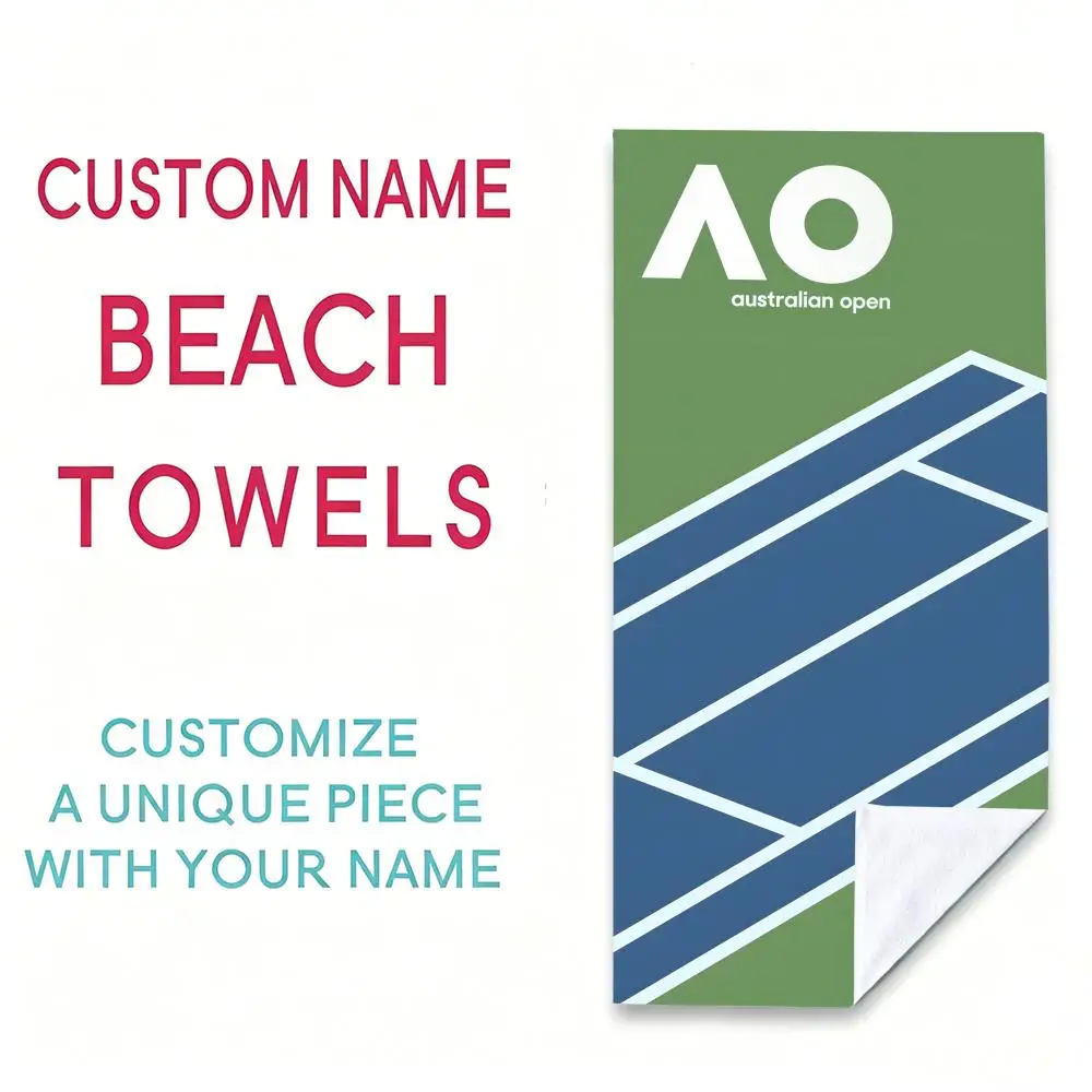 Sports A-Australian Open Towel Towel Beach Towel Oversized Quick Dry Towel Absorbent Soft Swim BeachTowels for Men Women