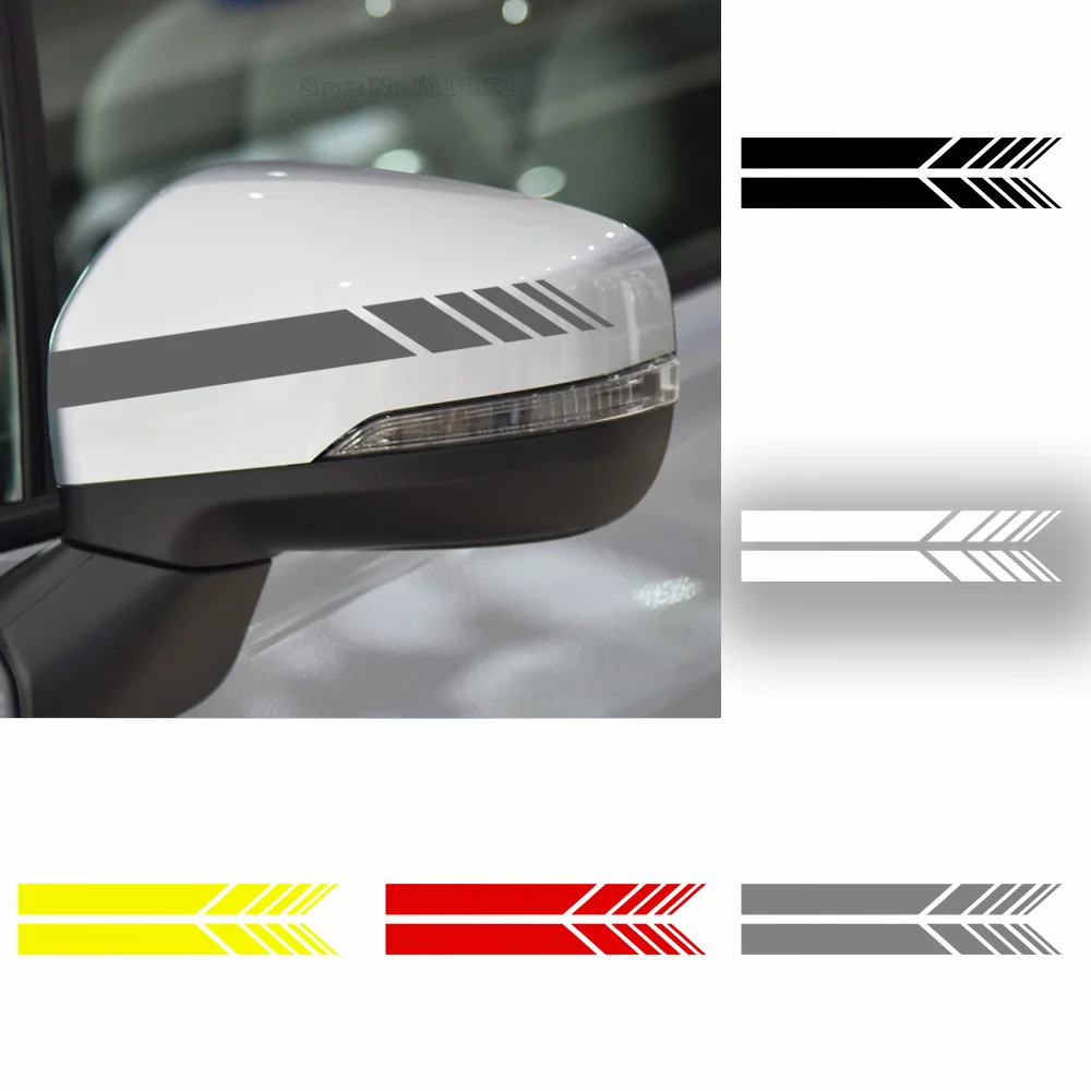 2 Pcs Car Rearview Mirror Stickers Car Reflective Strip Anti-collision Warning Tape For Impreza Wrx Sti Car-styling