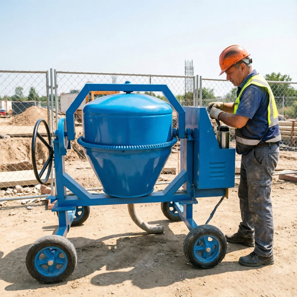 Rotary Cement Mixing Drum Stable Gear Transmission Low Failure Rate Rural Road Repair Small Cement Mixing Machinery For sale