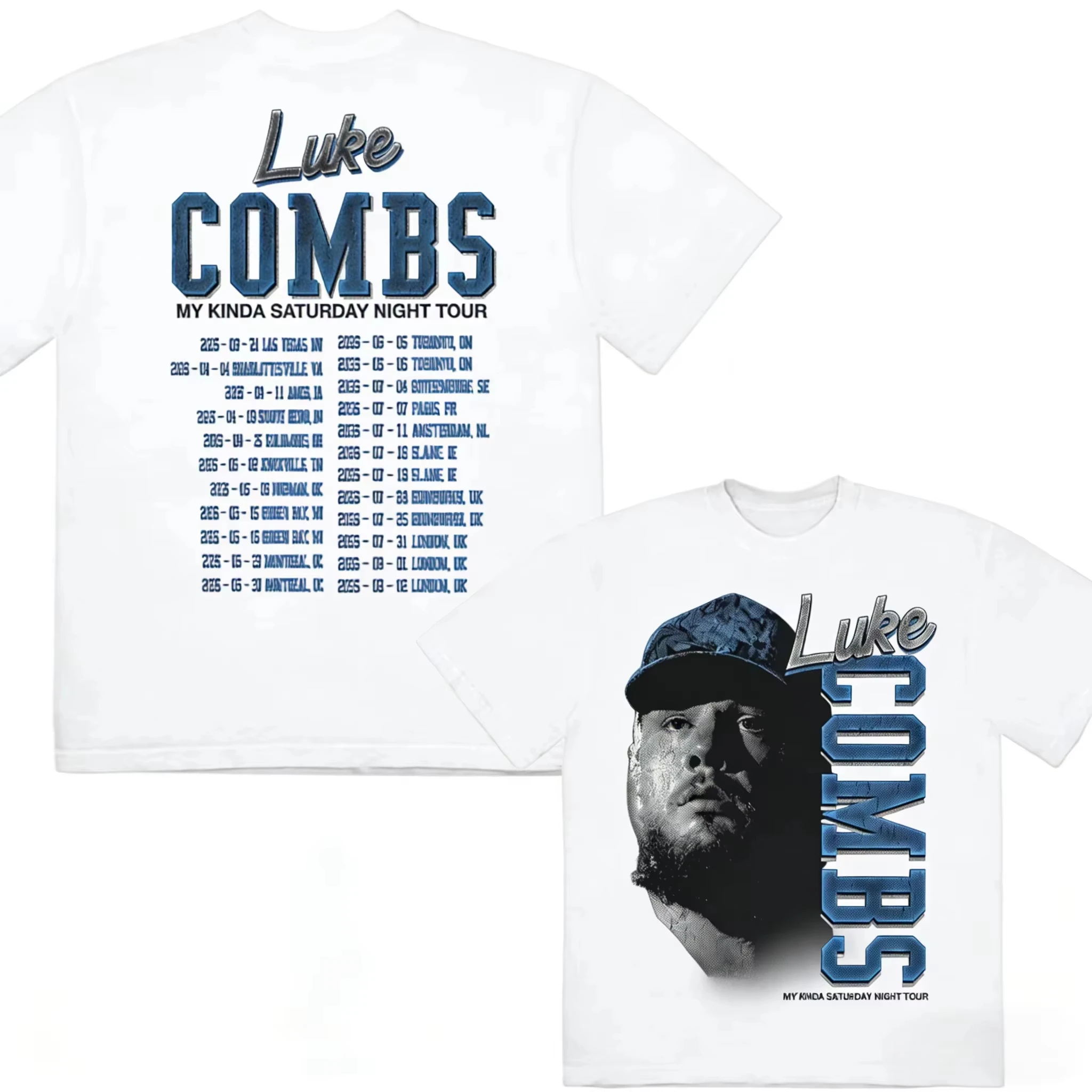 New My Kinda Saturday Night - 2026 Luke Combs TOUR Men's Clothing Women's T-Shirt Short Sleeve Y2k Popular Summer T Shirt