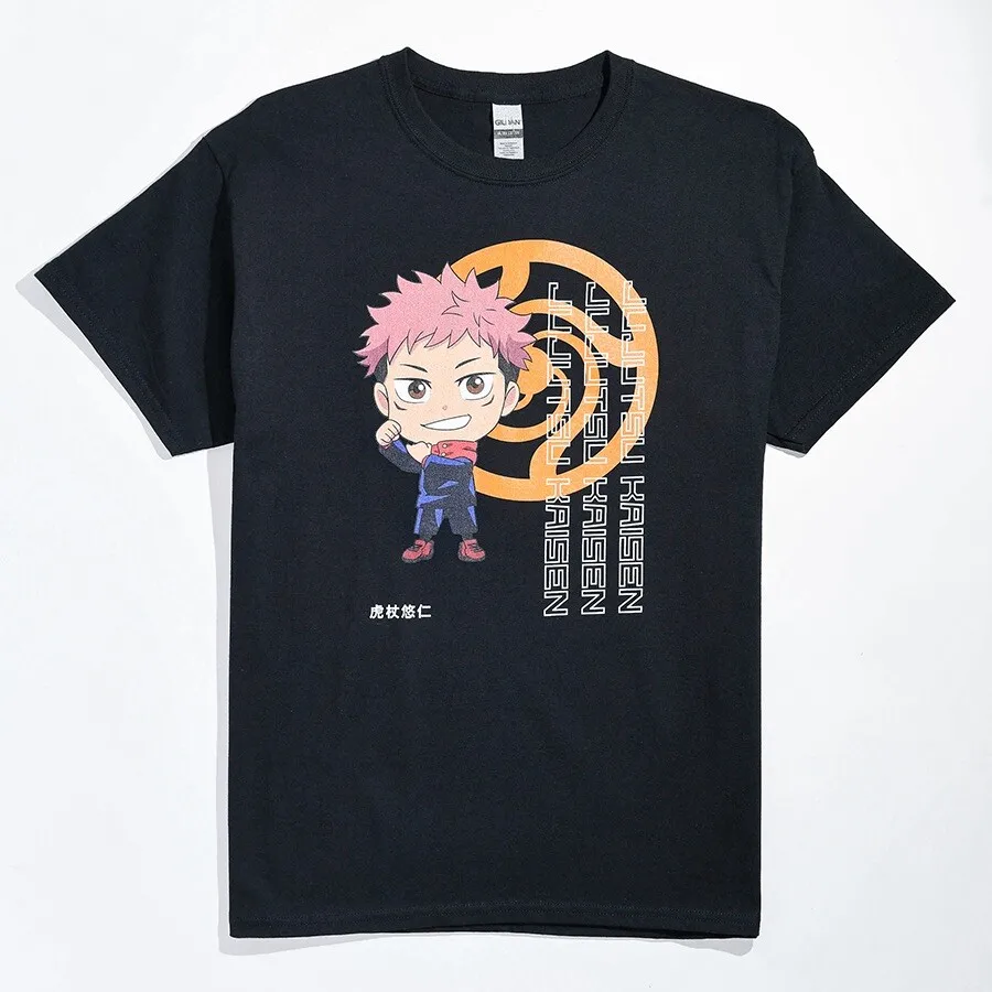 НОВАЯ футболка Jujutsu Kaisen JJK Itadori, размер, БОЛЬШАЯ мужская классическая черная футболка с аниме, мужская футболка 2025 года, подарок бойфренду