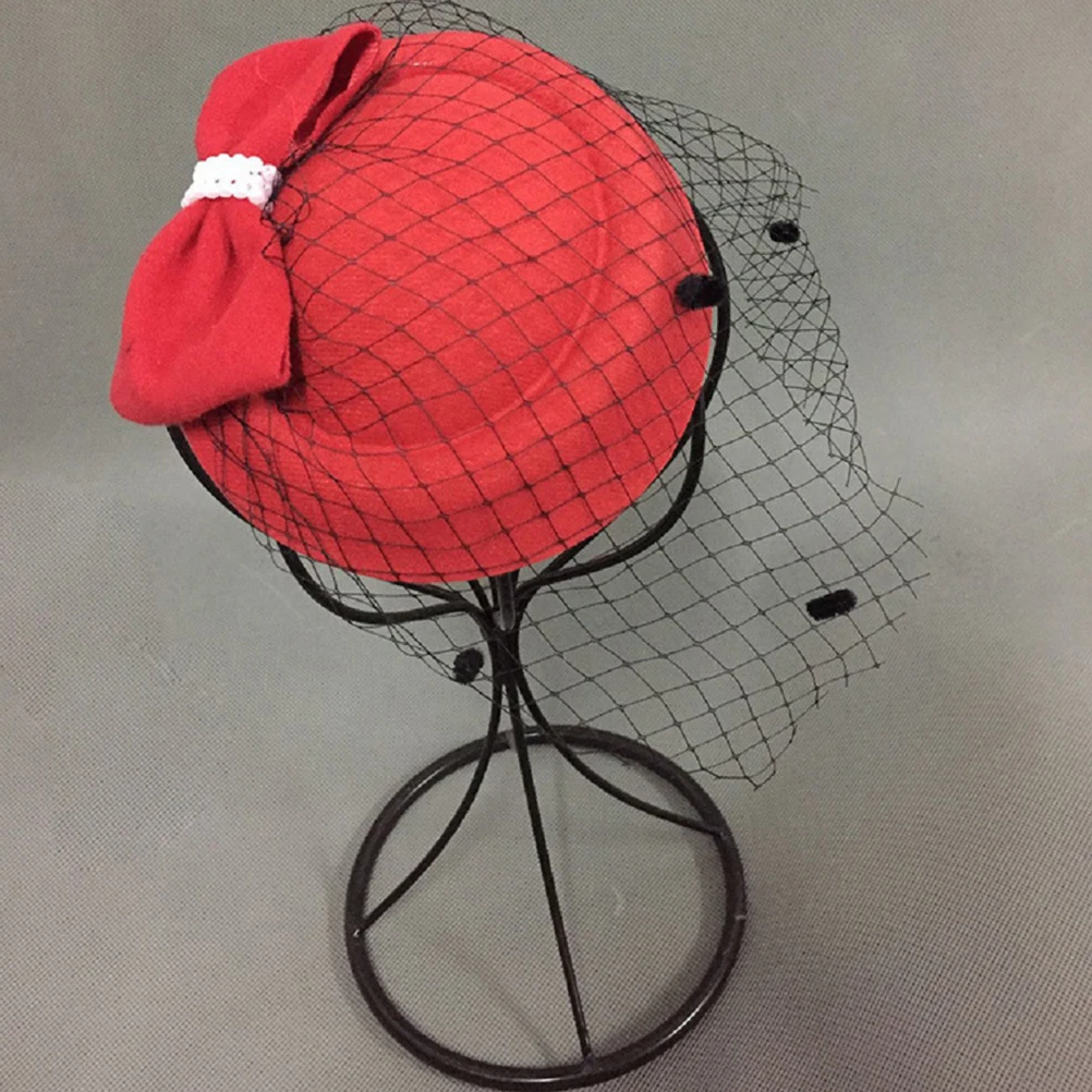 

Bridal Hat Headdress Lace Bowknot Hair Clip for Women Party Wedding Accessories Elegant Headwear Banquet Style