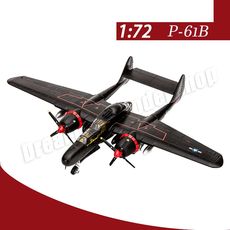 

1:72 P-61B Fighter Alloy Die-cast Fighter Model Collectible Miniature Airplane Model Children's Toys Wholesale Holiday Gift