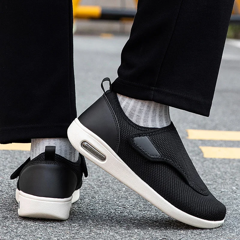 Men New Orthopedics Wide Feet Swollen Walking Casual Shoes Thumb Eversion Adjusting Soft Comfortable Diabetic Man Shoes Big Size