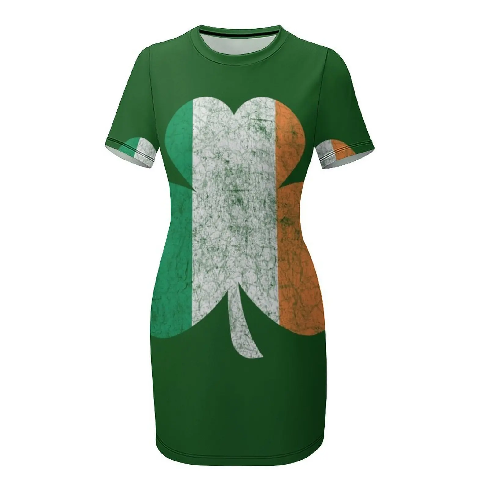 Vintage irlandais Shamrock Saint Patrick Day robe à manches courtes robes femmes été 2025 vêtements d'été femmes robe