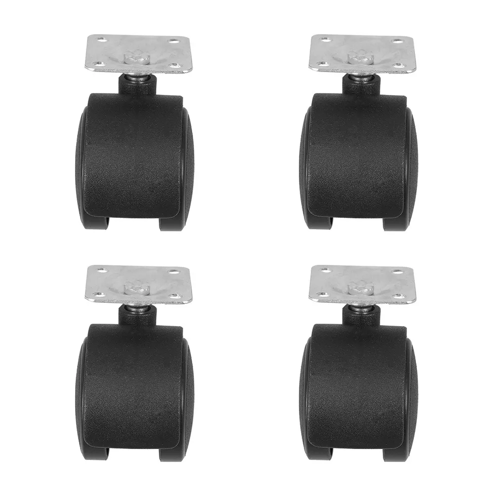 4Pcs Furniture Flat Caster Wheels Heavy Duty Swivel Replacement for Office Chair Desk Home Furniture Mobility Quiet Operation
