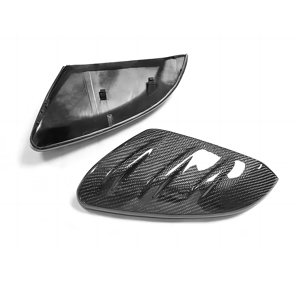 Replacement Rearview Side Mirror Covers Cap For 17-21 Honda Civic FC1 10th Gen VS Style Carbon Fiber Casing Shell