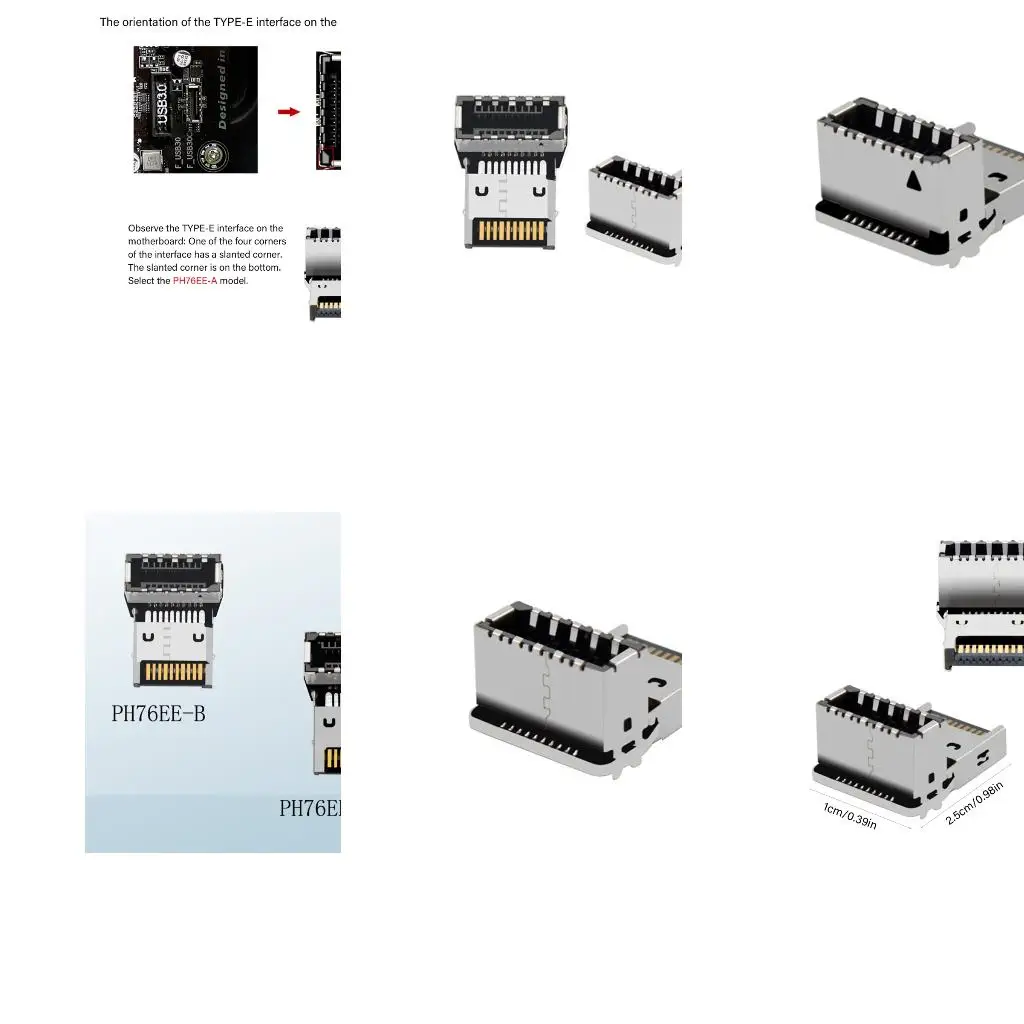  USB3.1 Internal Adapter 90 Degree Turn Optimizes Cable Management