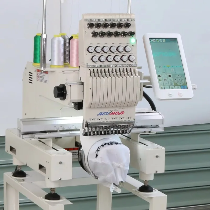 Fast Shipping Automatic Flat Tshirt Cap Industrial  Computerized MINI Embroidery Machine 1 Head