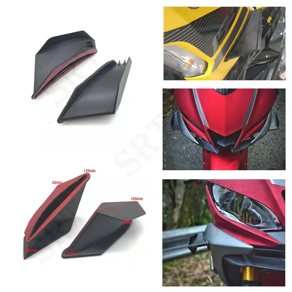 

Motorcycle Accessories Scooter Modification Aerodynamic Winglets Wind Wing kit For Aprilia BMW Honda Kawasaki Yamaha Suzuki