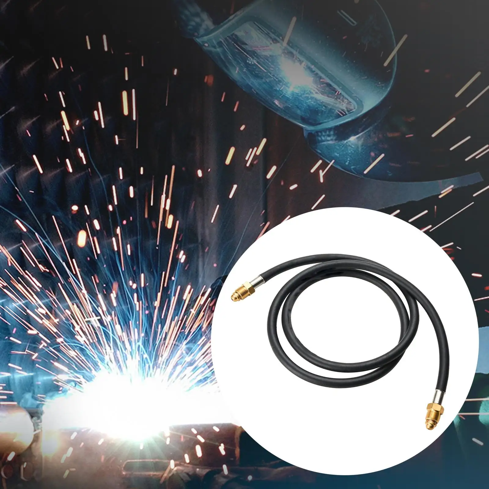 Selang Regulator Aliran Argon CO2 78,74 inci, Fitting Gas Inert untuk Pengelasan