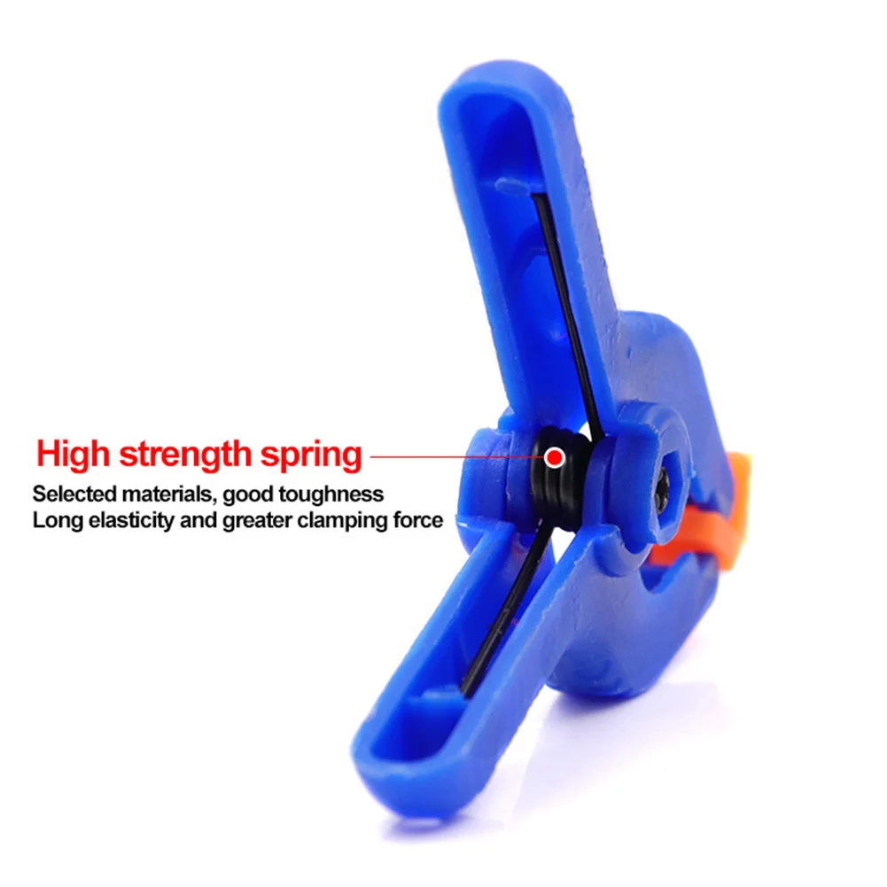 Spring Clip Set 10pcs for Woodworking Photography Backdrops Crafting Clamping Gluing Tasks Plastic Nylon Textured Grip