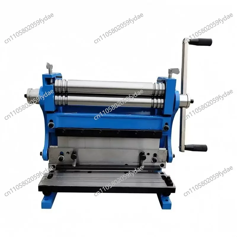 JY100-3-in-1 Manual Shearing Plate Bending Reel Three-Purpose Machine 305MM Shear Bender Sheet Metal Rolling Forming Equipment