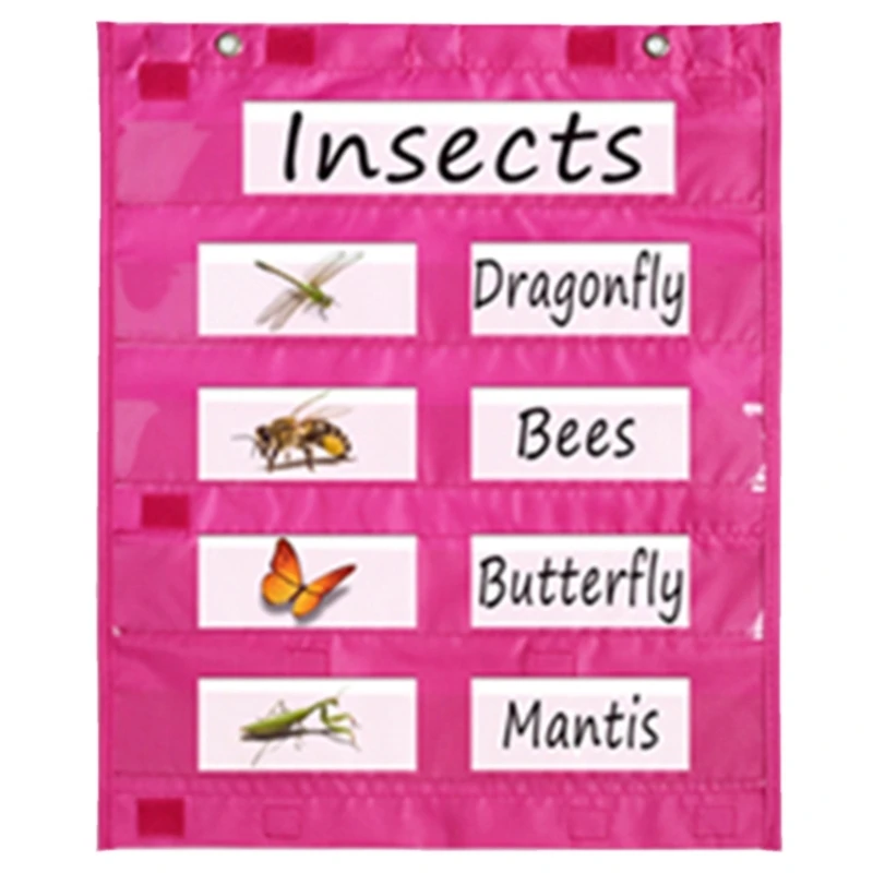 Magnetic Classroom Pocket Chart for Whiteboard, Pocket Chart for Daily Schedule, Activity, Class Demonstrations