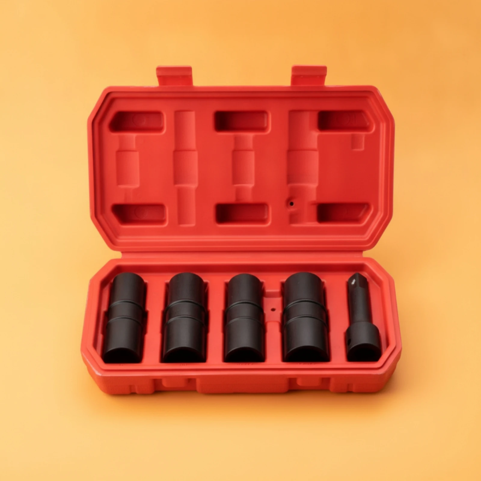 5 Pieces Socket Set with Extension Bar Impact-Resistant Two-sidedHead Sockets Tire Sockets Heat-Treated Hardware Anti-Rust