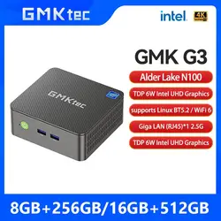 GMKtec 데스크탑 컴퓨터 미니 PC, GMK G3 NUCBOX, 윈도우 11 프로 알더 레이크 N100, 인텔 12 세대 BWiFi 6