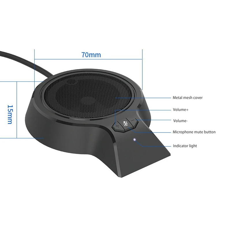 USB Computer Microphone 360 Degree Absorb Computer Mic For PC Video Conference Webcast