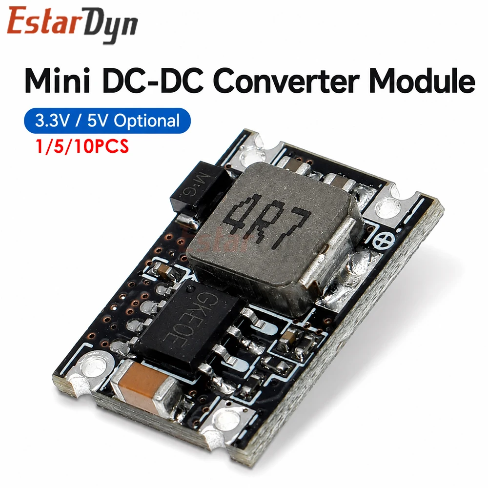 Estardyn 1/5/10pcs Mini 3A DC-DC Buck Step Down Converter Module 5-30V to 3.3V/5V Adjustable Voltage Regulator for DIY