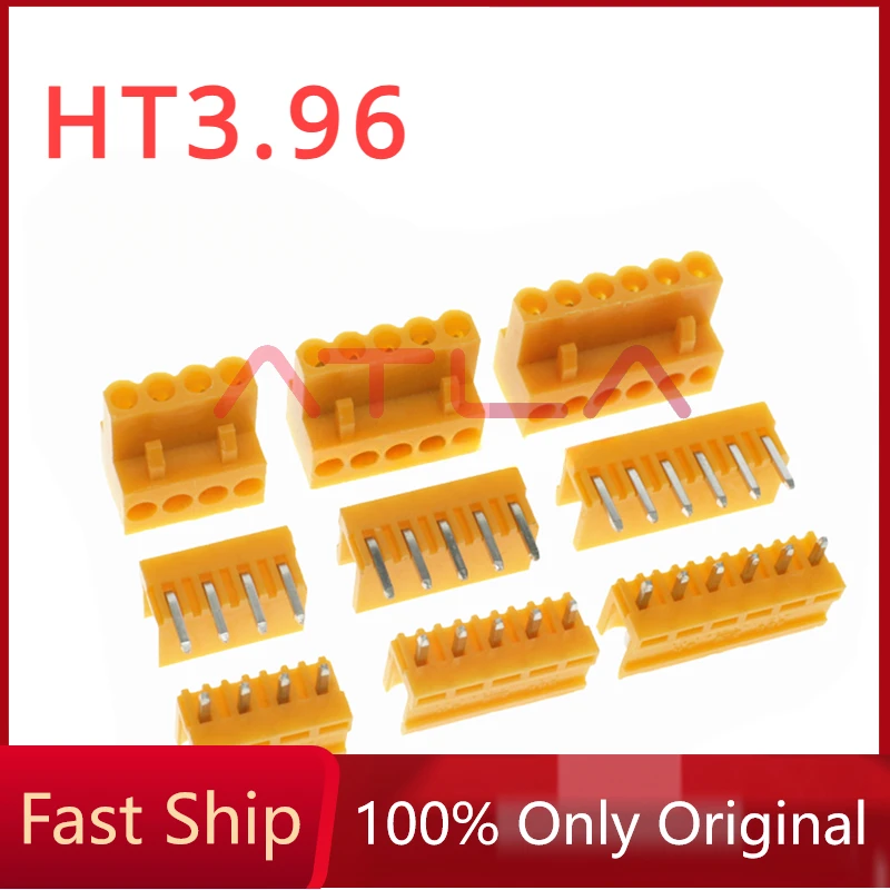 

5sets Ht3.96 Terminal Plug Type 300V 10A 3.96mm Pitch Connector Pcb Screw Orange Blocks 2/3/4/5/6/7/8P