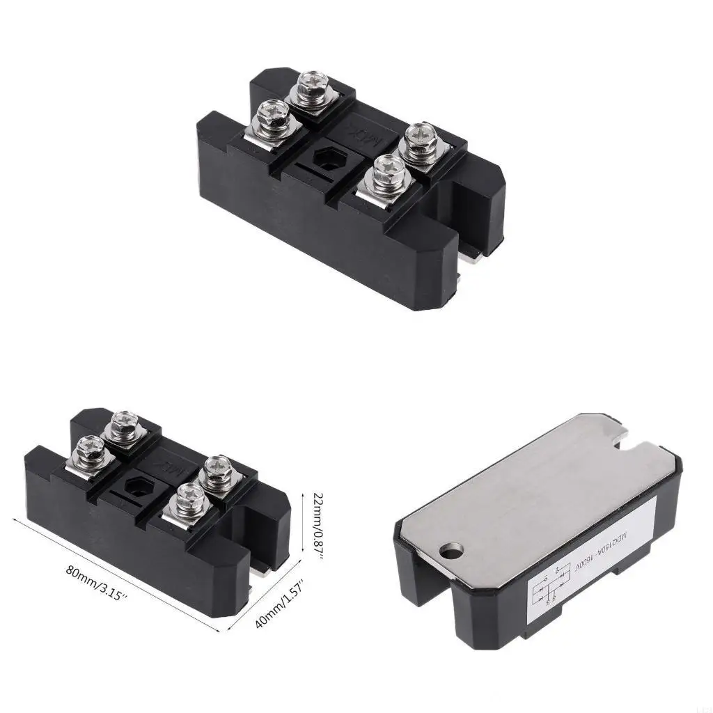 L43A Black Single-Phase Diode Bridge Rectifier 150A Amp High Power 1600V Durable