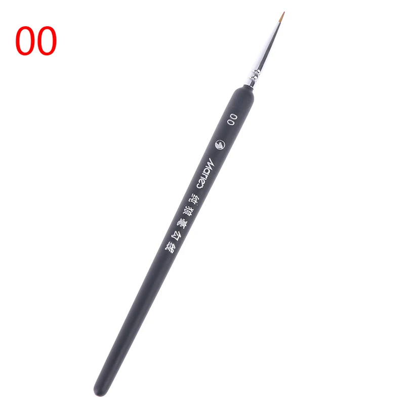 3Pcs 0/ 00/ 000 Miniature Paint Wolf Hair Professional Paint Brush For Art