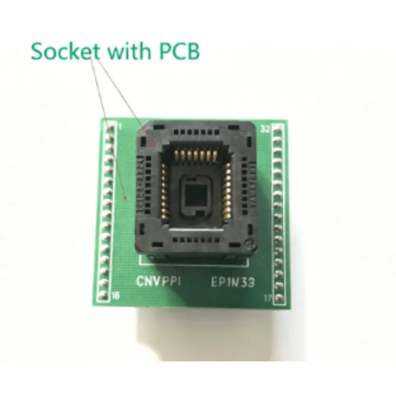IC120-0324-309  PLCC32 TO DIP Programming Adapter 1.27mm Pitch IC Test Socket