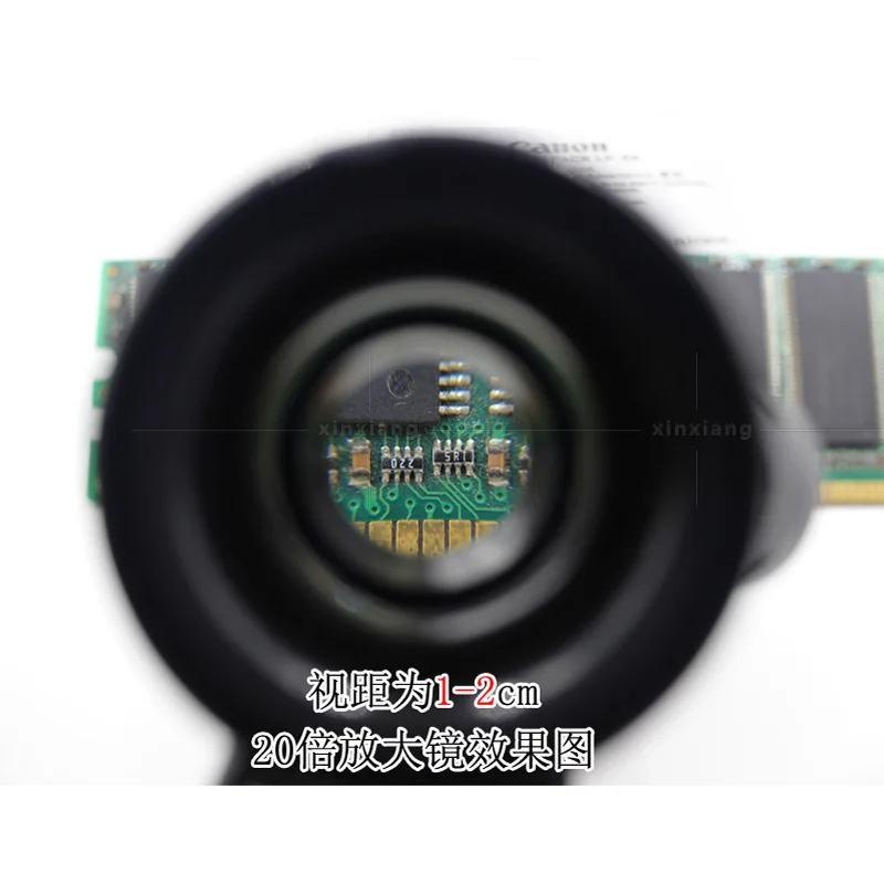 LED Light Dual Lens 20x Watch Repair Inspection Metal Eyeglass Frame Head-Mounted Stamp Collecting Jewelry Magnifier