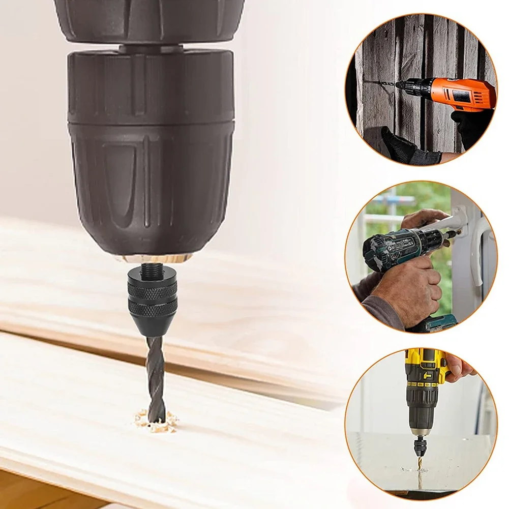 2 قطعة الحفر تشاك 0.3-6.5 مللي متر 0.3-3.6 مللي متر مثقاب ظرفي بدون مفتاح 1 4 عرافة عرقوب مطحنة كهربائية التغيير السريع محول أداة