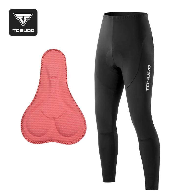 

TOSUOD Thermal Fleece Cycling Bib Tights for 0-20°C, Autumn Winter Warm Bicycle Pants with Pad for Men Women