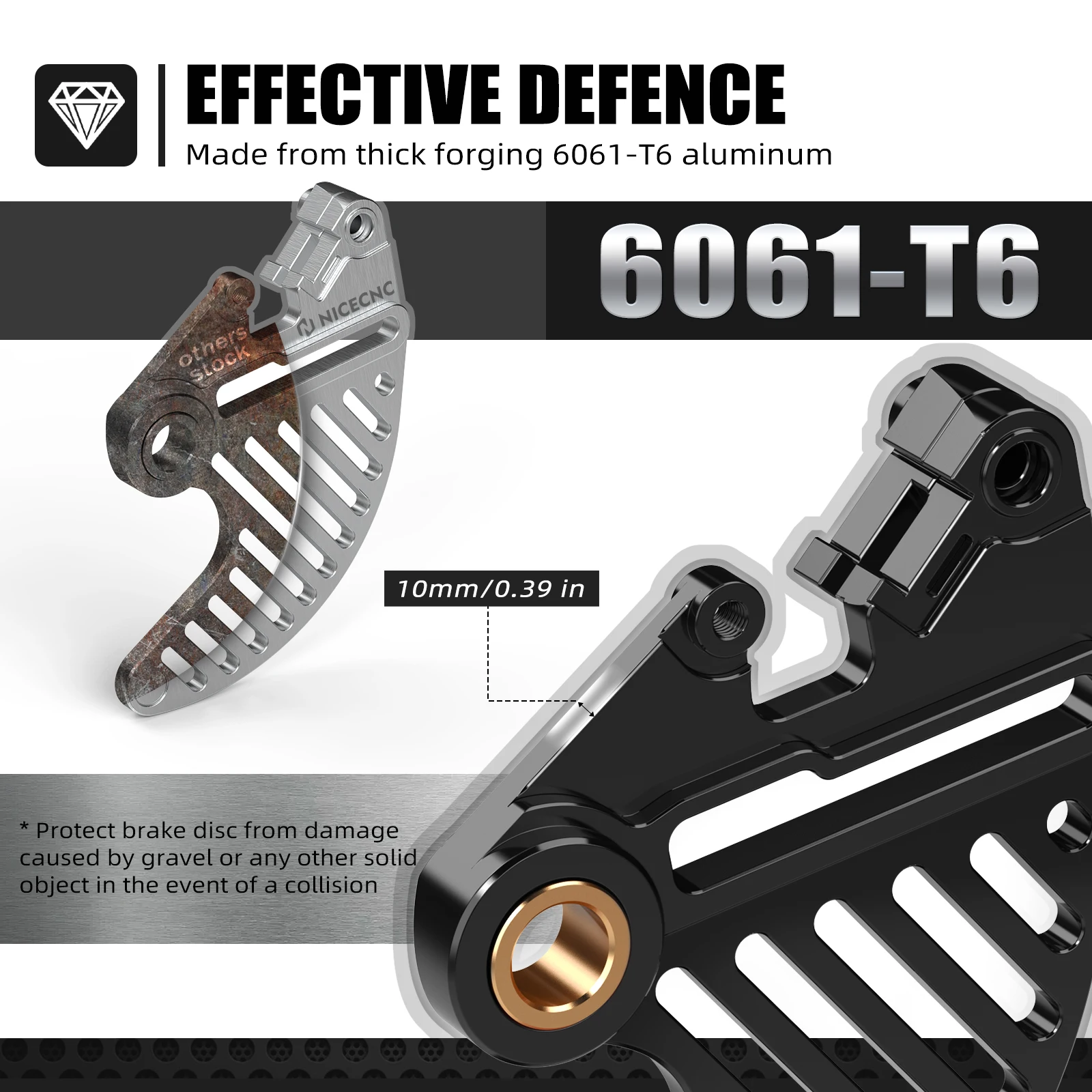 NICECNC Für KTM EXC 300 EXC-F 350 2004-2026 Hinterer Bremsscheibenschutz Für GasGas EC 300 EC 250 2021-2026 Husqvarna TE 300 FE 450 – Detail 9