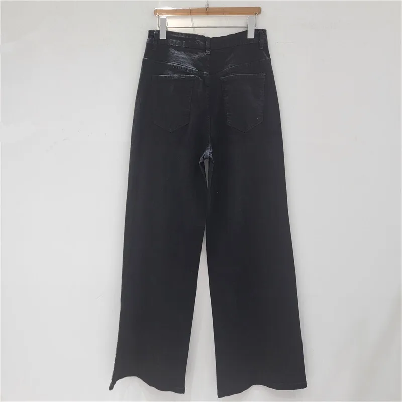 ANJY otoño nuevas mujeres High Street Jeans bordado ahuecado tachonado diamantes versátil Casual elegante pantalones vaqueros de moda A9137