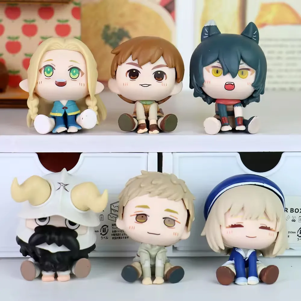 5 pièces 6 pièces/1 ensemble Anime délicieux dans le donjon figurine Marcille Farin Raiosu ensemble PVC modèle jouet bureau voiture ornement poupée cadeaux