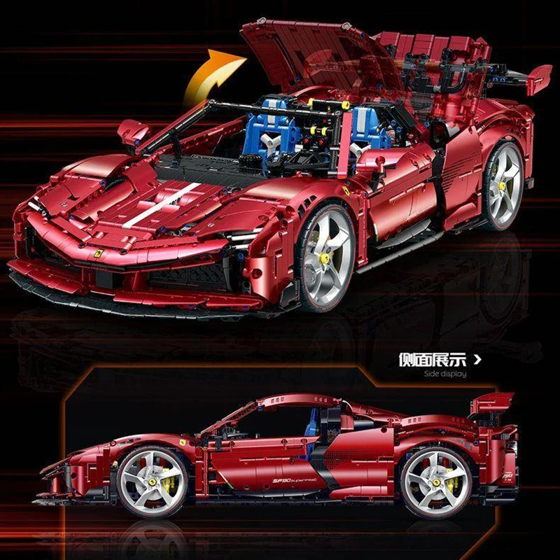 IN STOCK NEW 1:8 10623 3982pcs MOC High-Tech Super Sport Car Model With Motor Building Blocks Bricks Toys Boys Christmas Gifts