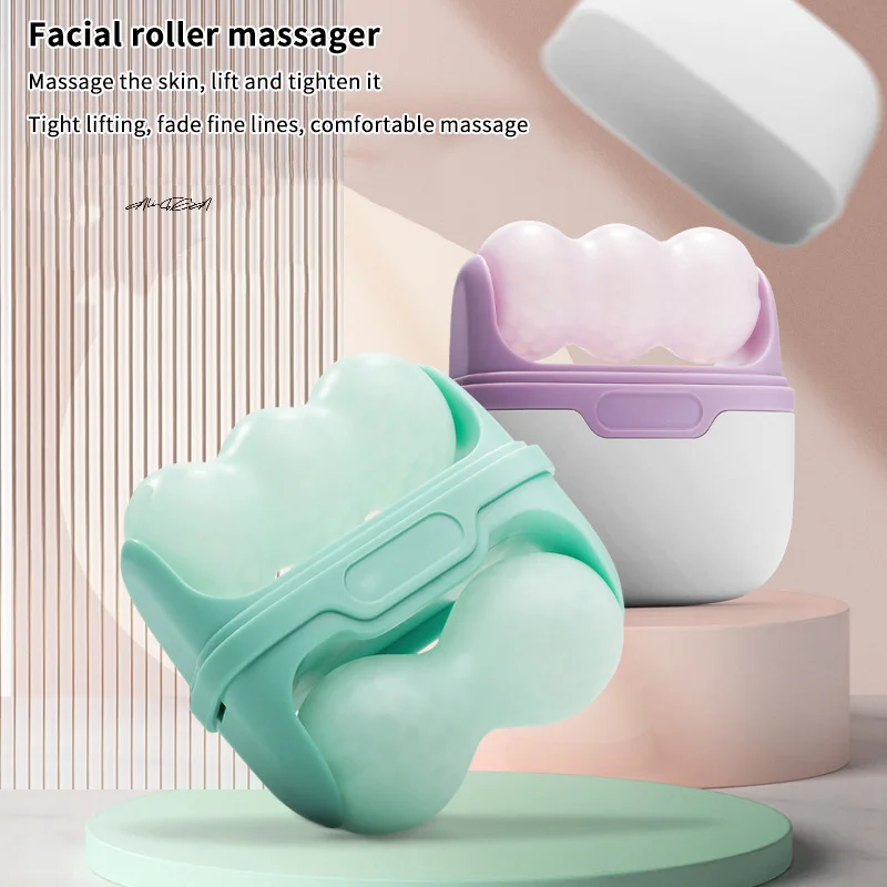 ダブルヘッドアイスローラー美顔冷療法ツール 目のむくみ、片頭痛緩和、軽傷マッサージ、スキンケア、痛み緩和用