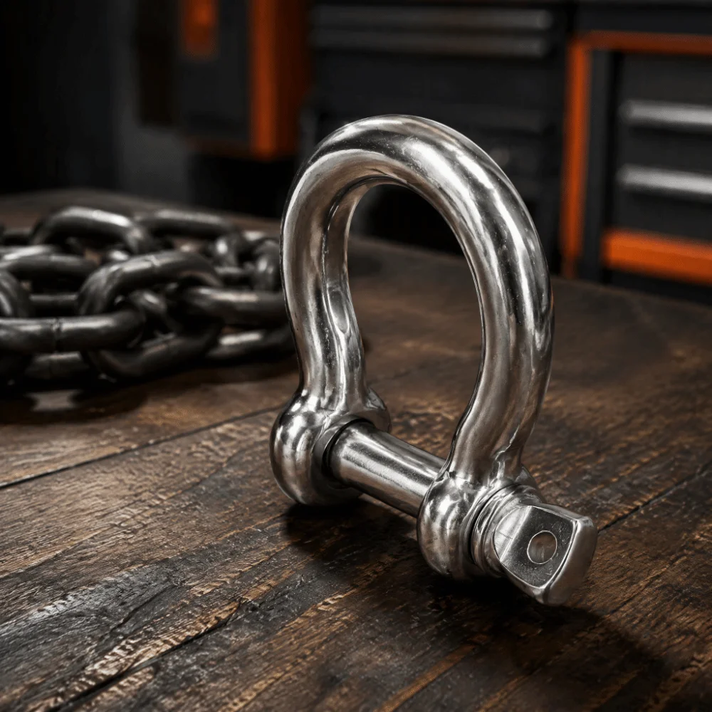 6pcs Sturdy Bow Shape Design Screw Pin Shackle Durable Heavy Duty Clevis Connector Chain Connector Chain Connection