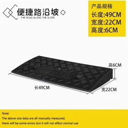 Car Access Ramp Triangle Pad Speed Reducer Durable Threshold for Automobile Motorcycle Heavy Wheelchair Duty Rubber Wheel Car A