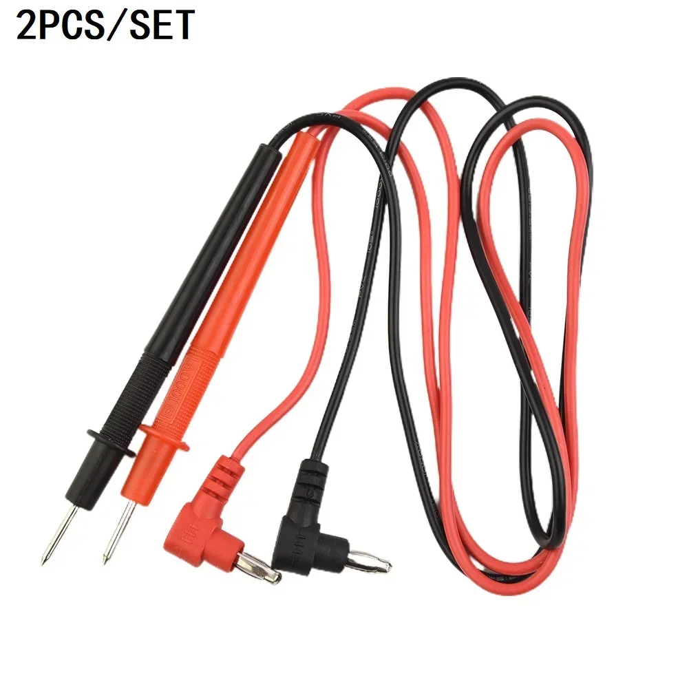 Digital Multimeter Pen Crosshead Socket Full Sheath Soft Rod Terminat Test Voltmeter Wire 2PCS/1SET Cable Clip