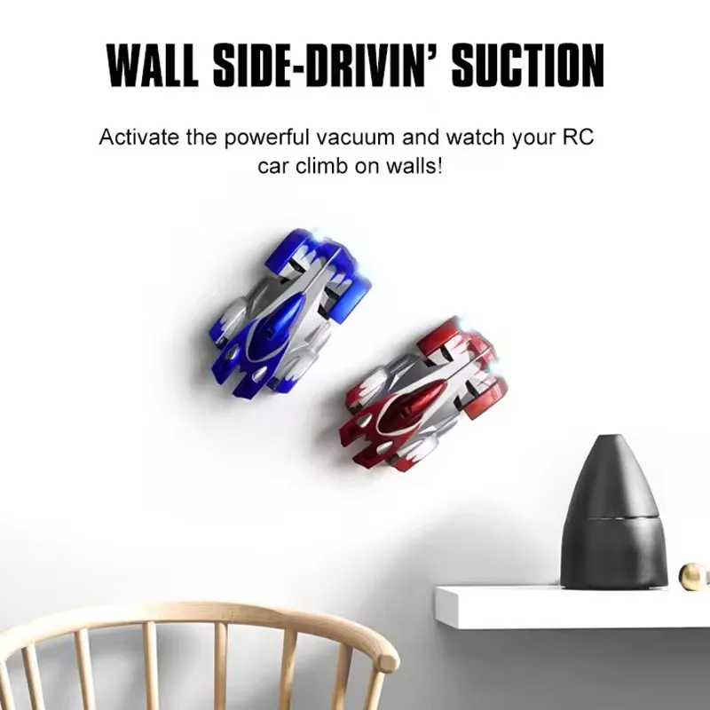 2.4G RC Wall Climbing Car Remote Control Toy Anti-Gravity Climb Wall Ceiling LED Light Racing Model Electric Toy for Kids New