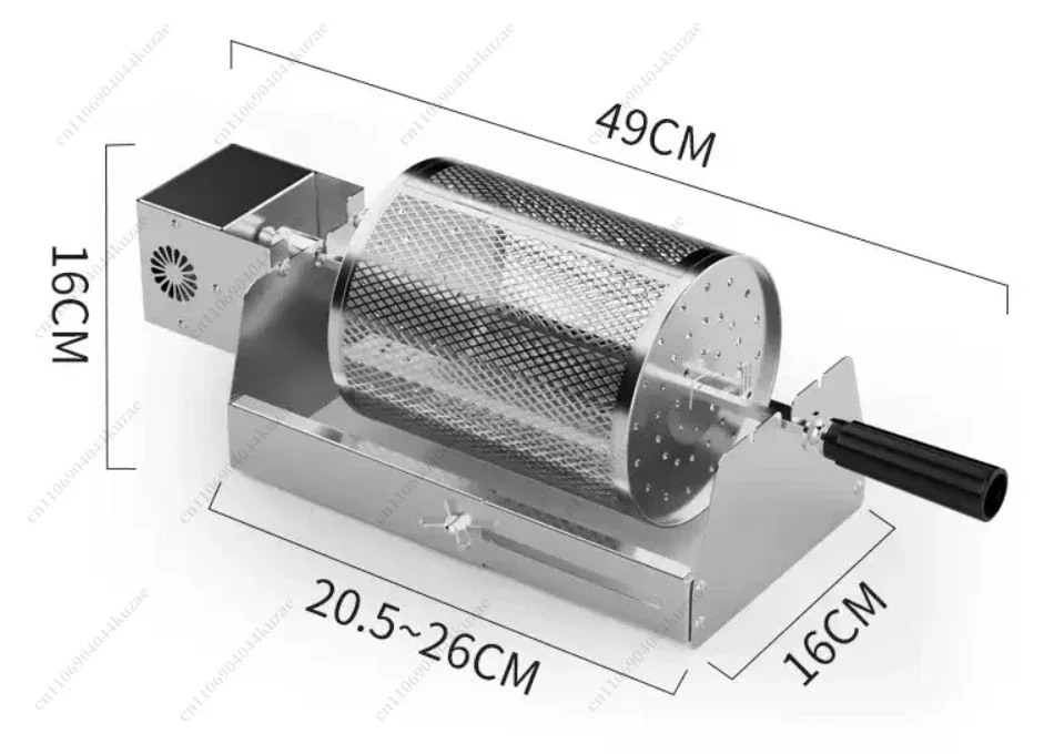 Round Automatic Rotating BBQ Cage, for Smoking and Barbecue, Even Heating Cooking Accessory