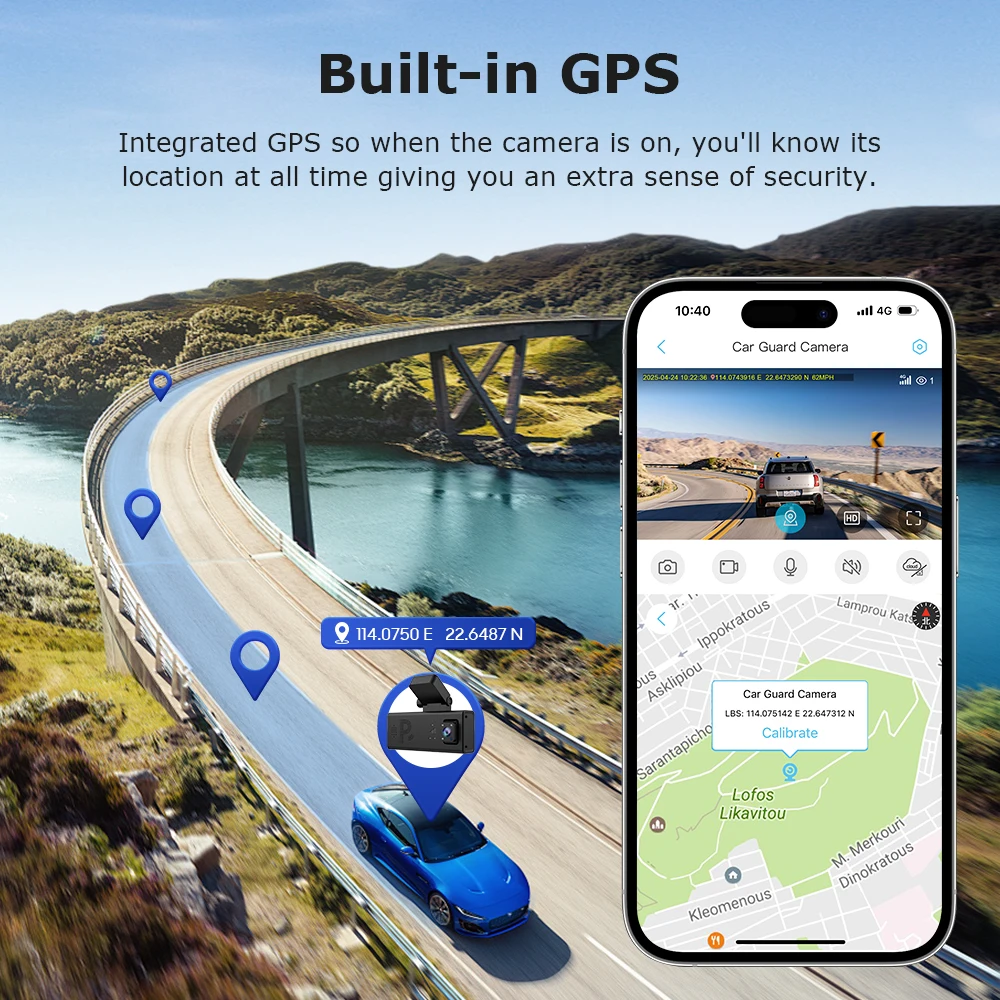 Shiwojia Ubox Upgraded 4G GPS Tracker Dual Camera Car Security OBD 24H Parking Monitor Real-Time Remote View Lada