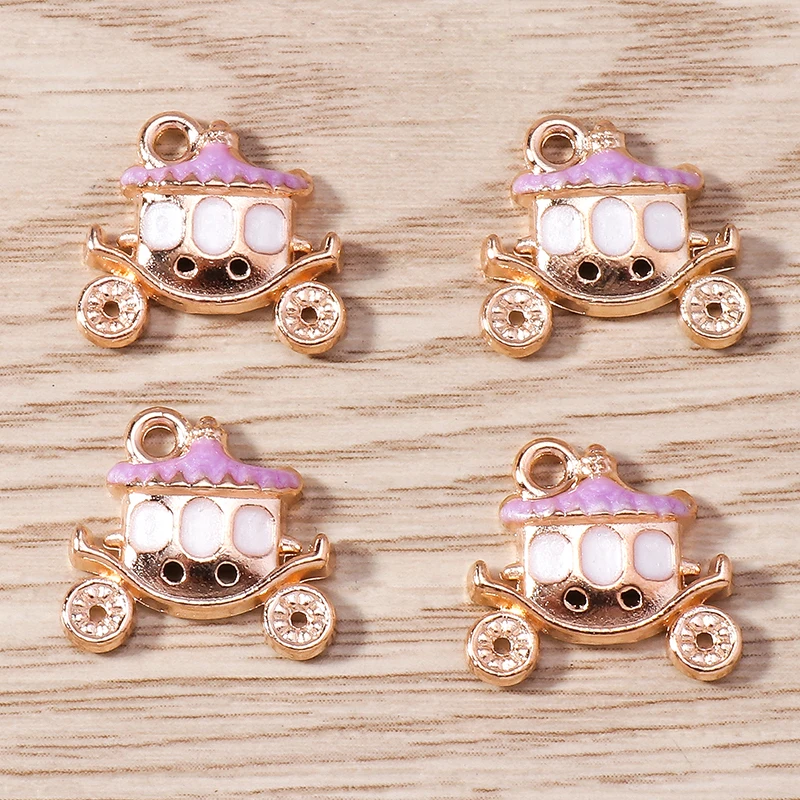 10 Stück 15 x 14 mm niedliche Emaille-Halloween-Kürbis-Auto-Charms-Anhänger für Schmuckherstellung, Halsketten, Ohrringe, DIY-Bastelzubehör – Detail 7