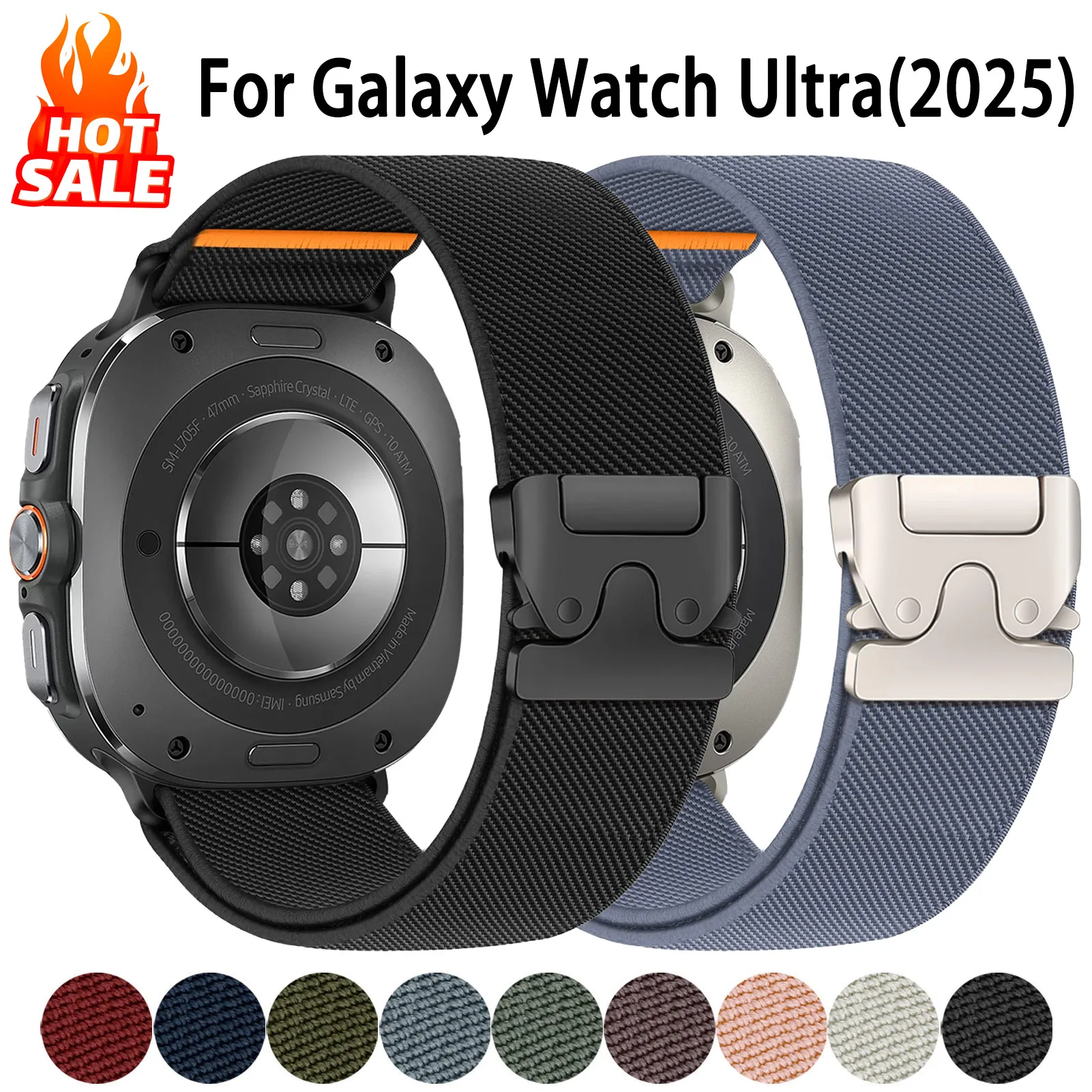 

Parachute Band For Samsung Galaxy Watch Ultra 2025 47mm Sport Bracelet Correas Galaxy Watch Ultra 2024 Nylon Strap Accessories